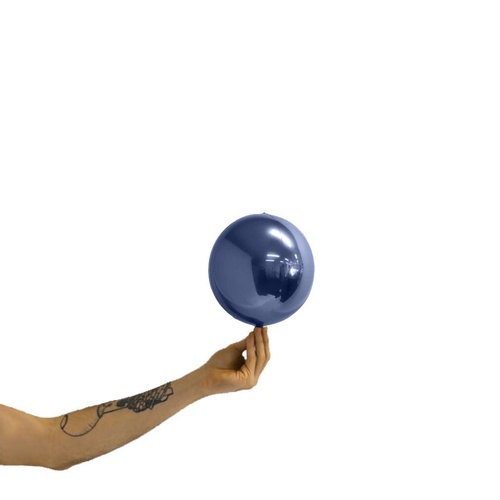Loon Balls Metallic Navy Blue 18cm Balloons #289022 - Each (Pkgd)
