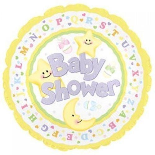 45cm Round Baby Shower Moon & Stars Foil Balloon #30211095 - Each (Pkgd.)