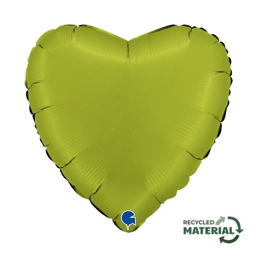 45cm Heart Matcha Latte Plain Foil Balloon #30180000SMTLP - Each (Pkgd.)