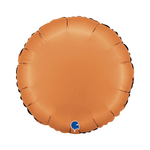 46cm Round Satin Caramel Plain Foil Balloon #30181000SCAP - Each (Pkgd.)