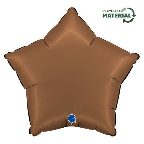 46cm Star Satin Chocolate Plain Foil Balloon #30192000SCTP - Each (Pkgd.)