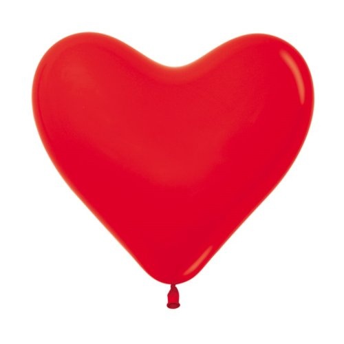 15cm Heart Fashion Red Sempertex Plain Latex #30206086 - Pack of 50 TEMPORARILY UNAVAILABLE