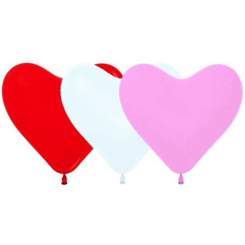 15cm Heart Fashion Assorted Sempertex Plain Latex #30206089 - Pack of 100 TEMPORARILY UNAVAILABLE