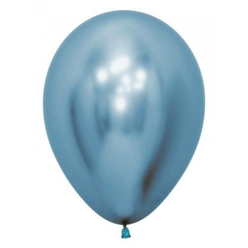 12cm Round Reflex Blue Decrotex Plain Latex #30206399 - Pack of 50
