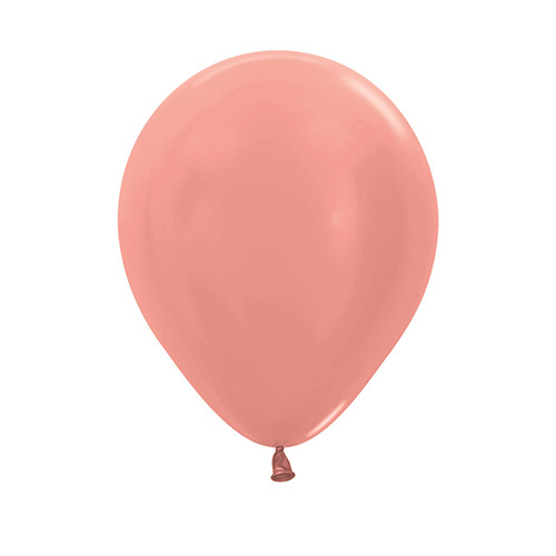 30cm Metallic Rose Gold (568) Sempertex Latex Balloons #30206632 - Pack of 100 