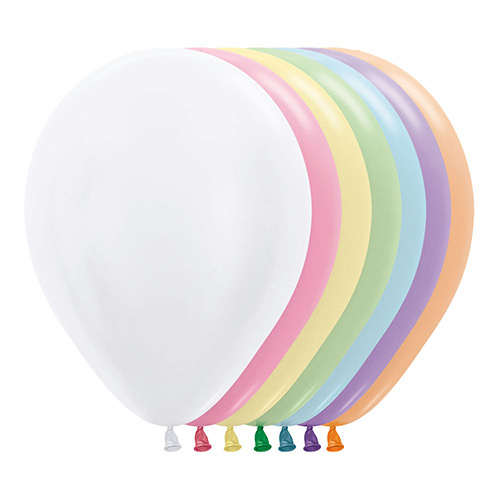 30cm Satin Assorted (400) Sempertex Latex Balloons #30206697 - Pack of 100 