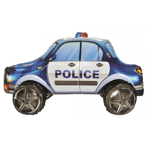88cm Standing Airz Shape Police Car Foil Balloon #30211210 - Each (Pkgd.)