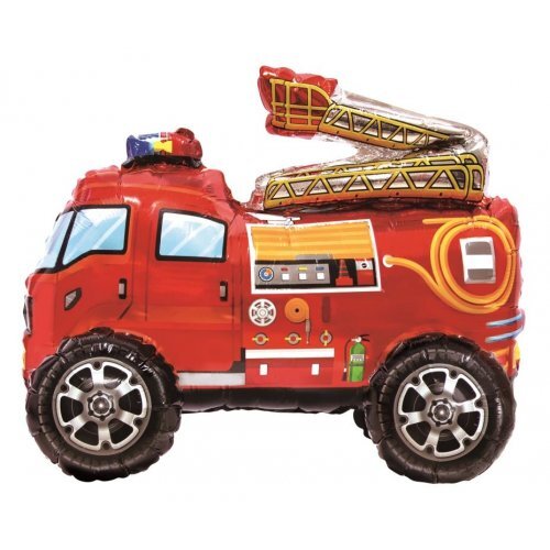 39cm Standing Airz Shape Fire Engine Foil Balloon #30211213 - Each (Pkgd.)