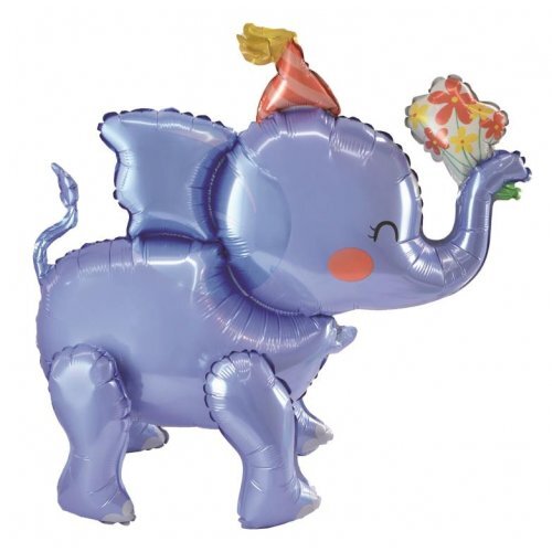 60cm Standing Airz Shape Elephant Foil Balloon #30211216 - Each (Pkgd.)