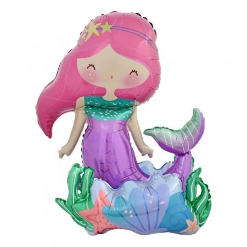 56cm Standing Airz Shape Mermaid Foil Balloon #30211225 - Each (Pkgd.)