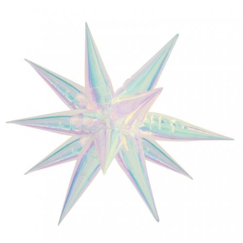 65cm Shape Star Spike Iridescent Air Fill ONLY #30211255 - Each (Pkgd.)