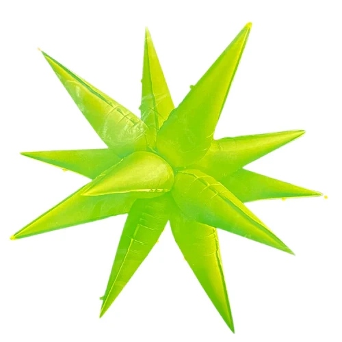 65cm Shape Star Spike Neon Lime Air Fill ONLY #30211255 - Each (Pkgd.)