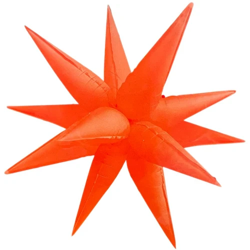 65cm Shape Star Spike Neon Orange Air Fill ONLY #30211263 - Each (Pkgd.)
