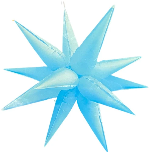 100cm Shape Star Spike Neon Azure Air Fill ONLY #30211275 - Each (Pkgd.)