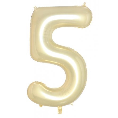 86cm Number 5 Luxe Gold Foil Balloon #30213685 - Each (Pkgd.)