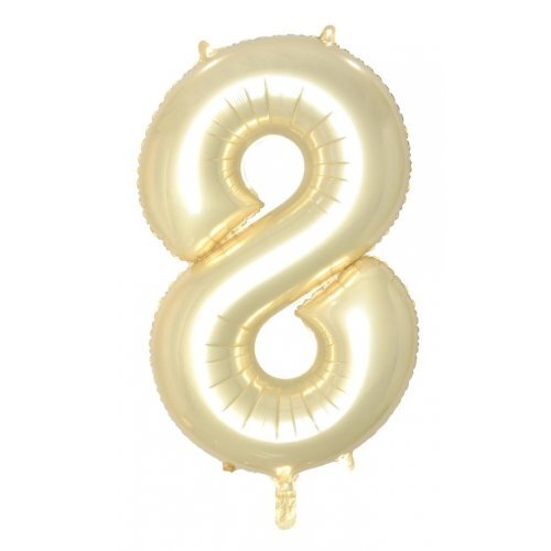86cm Number 8 Luxe Gold Foil Balloon #30213688 - Each (Pkgd.)