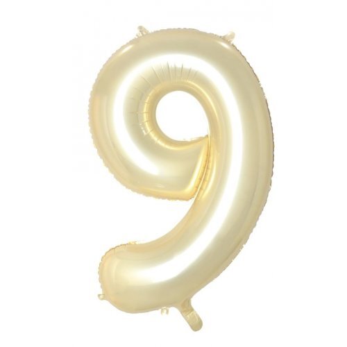 86cm Number 9 Luxe Gold Foil Balloon #30213689 - Each (Pkgd.)