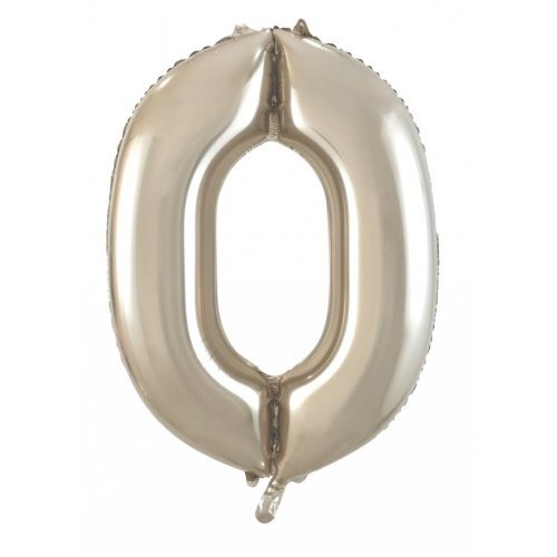 86cm Number 0 Champagne Foil Balloon #30213690 - Each (Pkgd.)