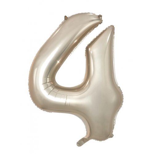 86cm Number 4 Champagne Foil Balloon #30213694 - Each (Pkgd.)