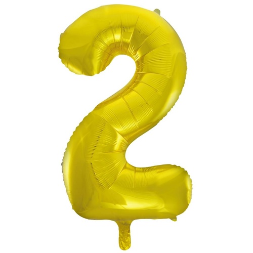 86cm Number 2 Gold Foil Balloon #30213712 - Each (Pkgd.) 