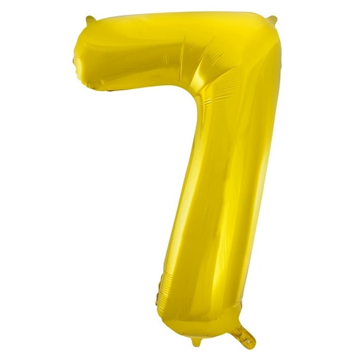 86cm Number 7 Gold Foil Balloon #213717 - Each (Pkgd.)