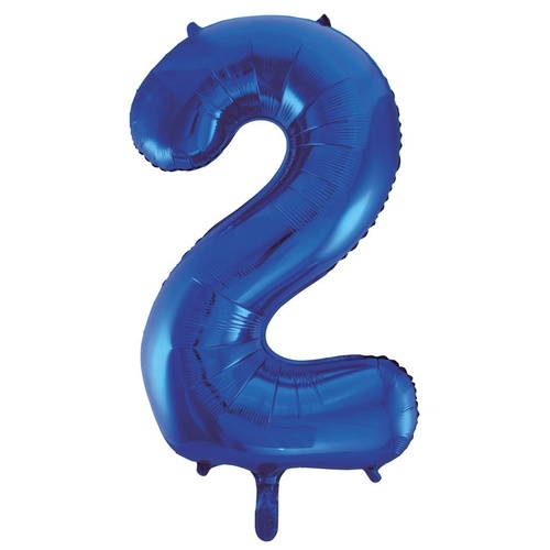 86cm Number 2 Blue Foil Balloon #30213732 - Each (Pkgd.) 