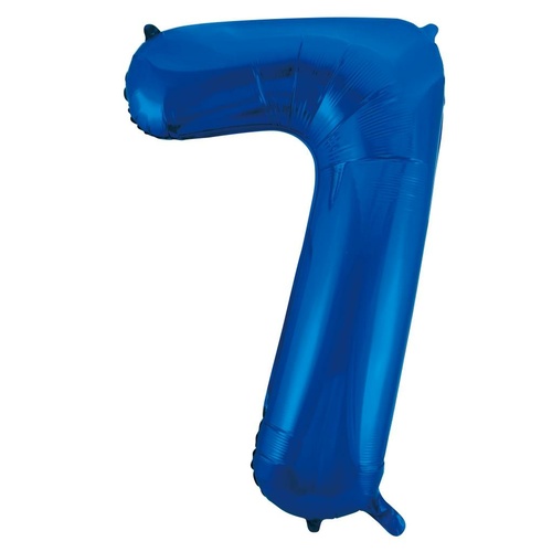 86cm Number 7 Blue Foil Balloon #30213737 - Each (Pkgd.) 