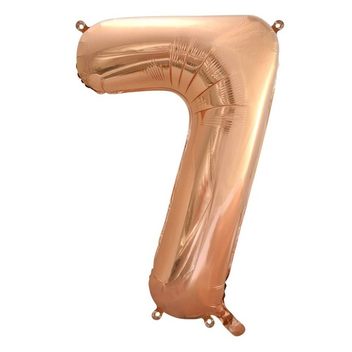 86cm Number 7 Rose Gold Foil Balloon #213747 - Each (Pkgd.) 