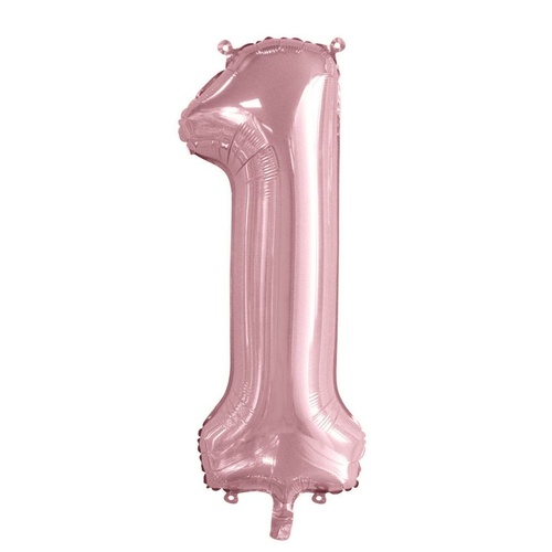86cm Number 1 Light Pink Foil Balloon #30213761 - Each (Pkgd.) TEMPORARILY UNAVAILABLE