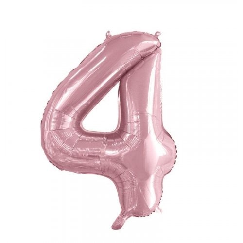 86cm Number 4 Foil Balloon Light Pink #30213764 - Each (Pkgd.)