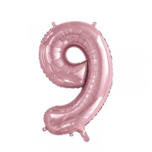 86cm Number 9 Foil Balloon Light Pink #213769 - Each (Pkgd.) 