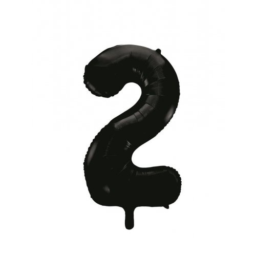 86cm Number 2 Foil Balloon Black #30213782 - Each (Pkgd.) 