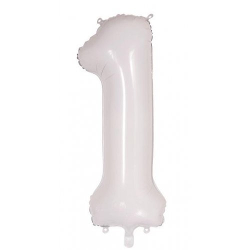 86cm Number 1 White Foil Balloon #30213801 - Each (Pkgd.)