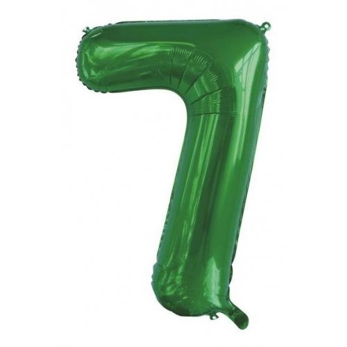 86cm Number 7 Green Foil Balloon #213837 - Each (Pkgd.)