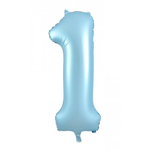 86cm Number 1 Matte Light Blue Foil Balloon #30213861 - Each (Pkgd.) 