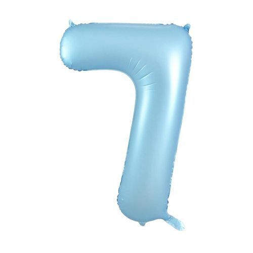 86cm Number 7 Matte Light Blue Foil Balloon #30213867 - Each (Pkgd.)