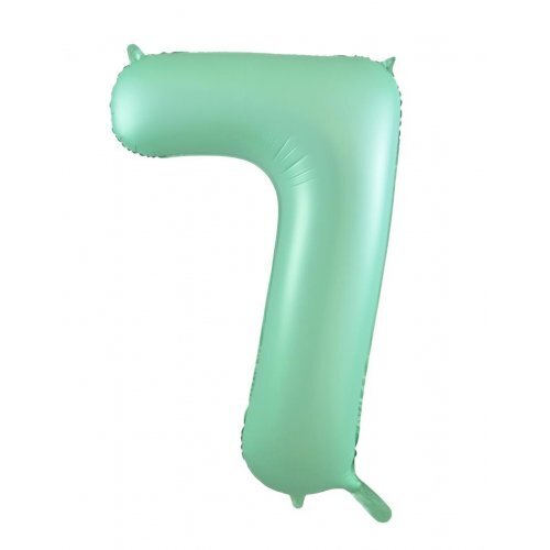 86cm Number 7 Matte Mint Foil Balloon #30213887 - Each (Pkgd.)