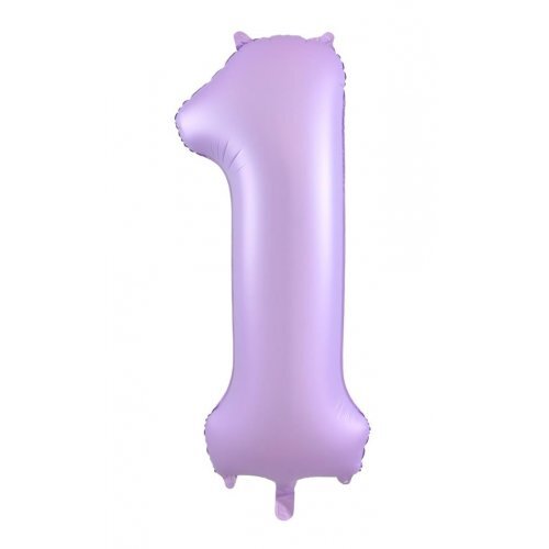 86cm Number 1 Matte Lilac Foil Balloon #30213891 - Each (Pkgd.)