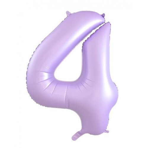 86cm Number 4 Matte Lilac Foil Balloon #30213894 - Each (Pkgd.)