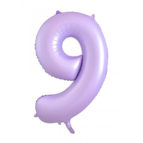 86cm Number 9 Matte Lilac Foil Balloon #30213899 - Each (Pkgd.)