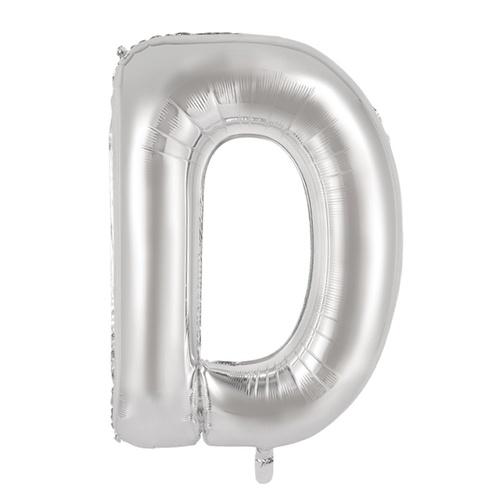 86cm Letter D Silver Foil Balloon #30213903 - Each (Pkgd.) 