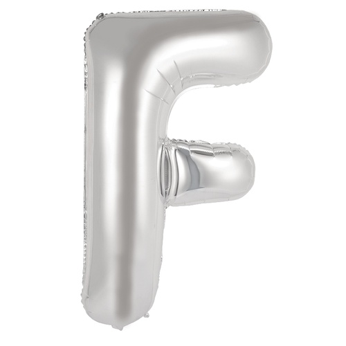 86cm Letter F Silver Foil Balloon #30213905 - Each (Pkgd.)