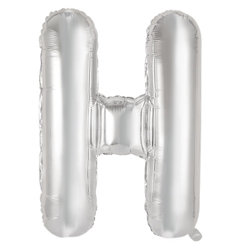 86cm Letter H Silver Foil Balloon #30213907 - Each (Pkgd.)
