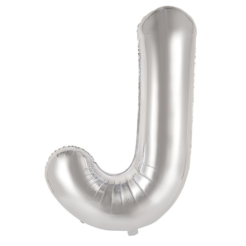 86cm Letter J Silver Foil Balloon #30213909 - Each (Pkgd.)
