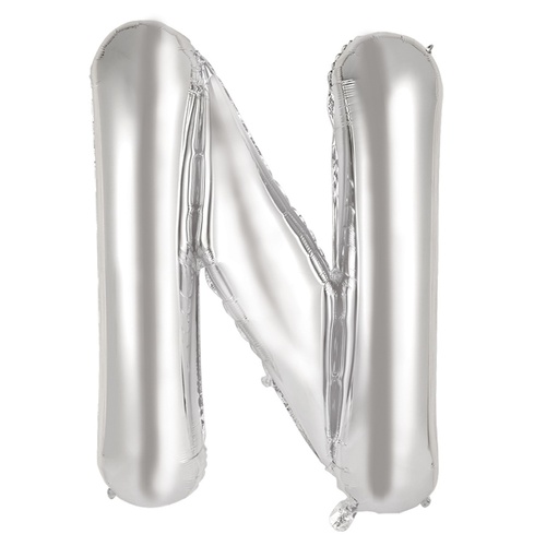 86cm Letter N Silver Foil Balloon #30213913 - Each (Pkgd.)