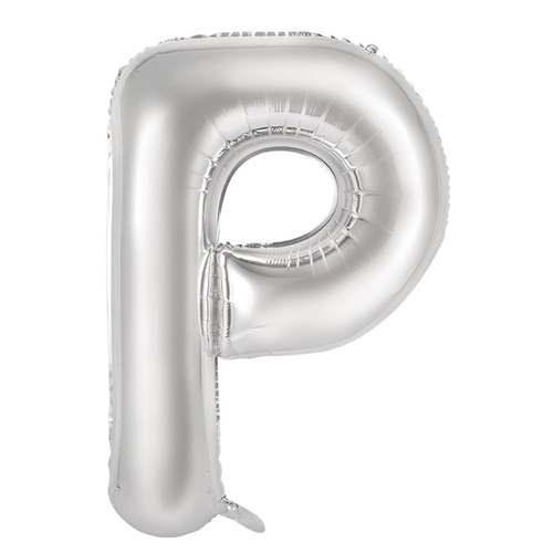86cm Letter P Silver Foil Balloon #30213915 - Each (Pkgd.)