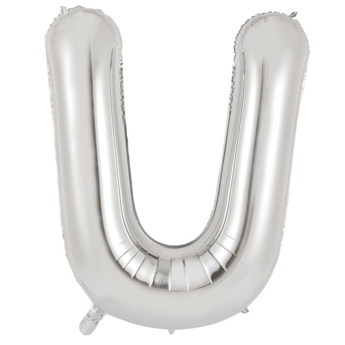 86cm Letter U Silver Foil Balloon #30213920 - Each (Pkgd.) 