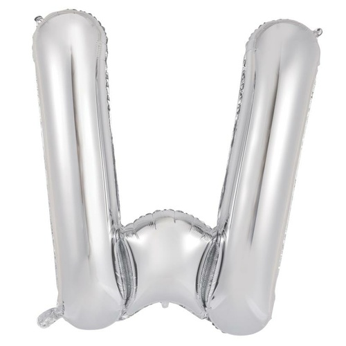 86cm Letter W Silver Foil Balloon #30213922 - Each (Pkgd.)