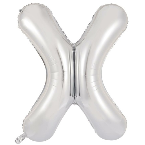 86cm Letter X Silver Foil Balloon #30213923 - Each (Pkgd.)