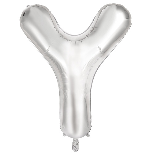 86cm Letter Y Silver Foil Balloon #30213924 - Each (Pkgd.)